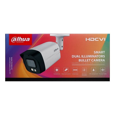 HDCVI видеокамера 5 Мп Dahua DH-HAC-HFW1500TLMP-IL-A (2.8 мм) с двойной подсветкой для системы видеонаблюдения